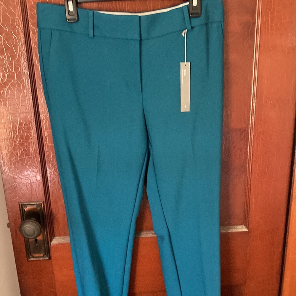 Loft slim fit turquoise pants size 8